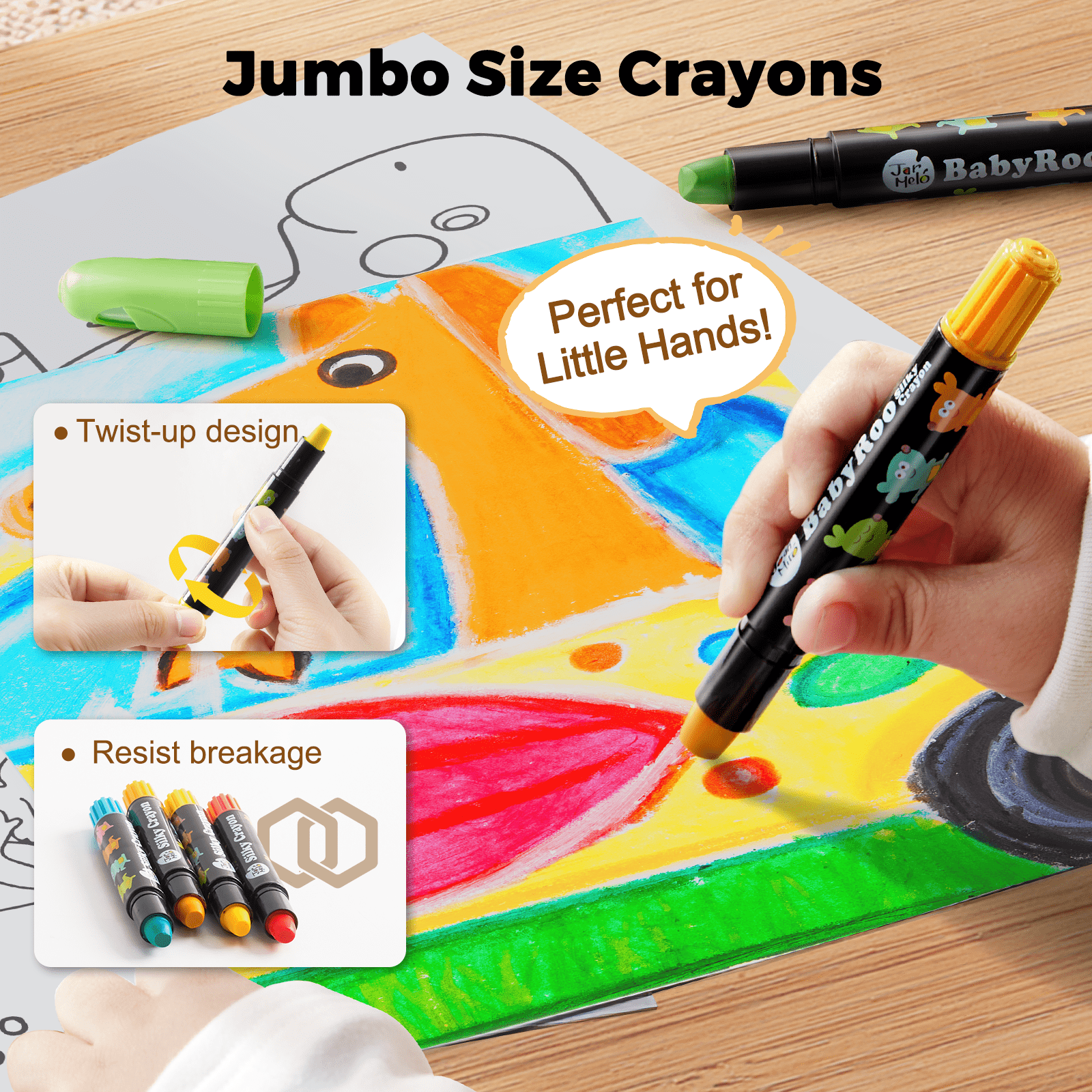 Jar Melo Silky Washable Crayons -Baby Roo — Jarmelo